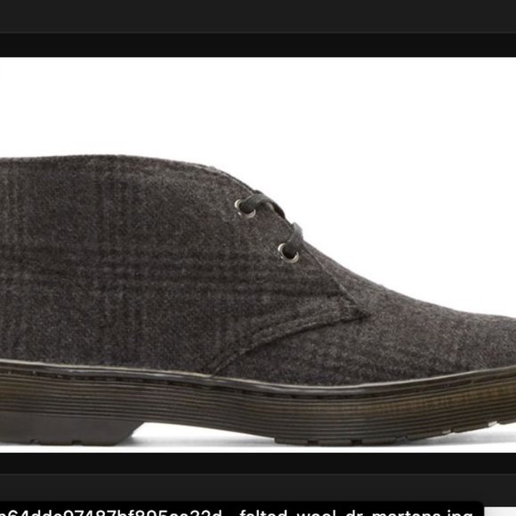 Deadstock Doc Marten Grey Plaid Felted Wool Mayport Boots - Picture 5 of 5